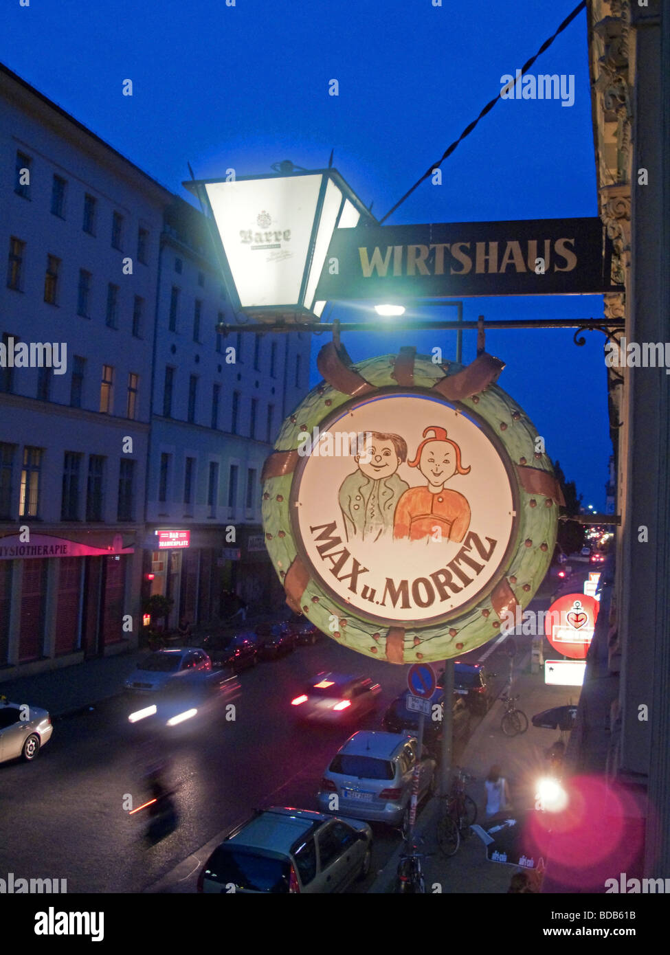 Traditional beer tavern Max and Moritz in Kreuzberg Berlin Germany  Stock Photo