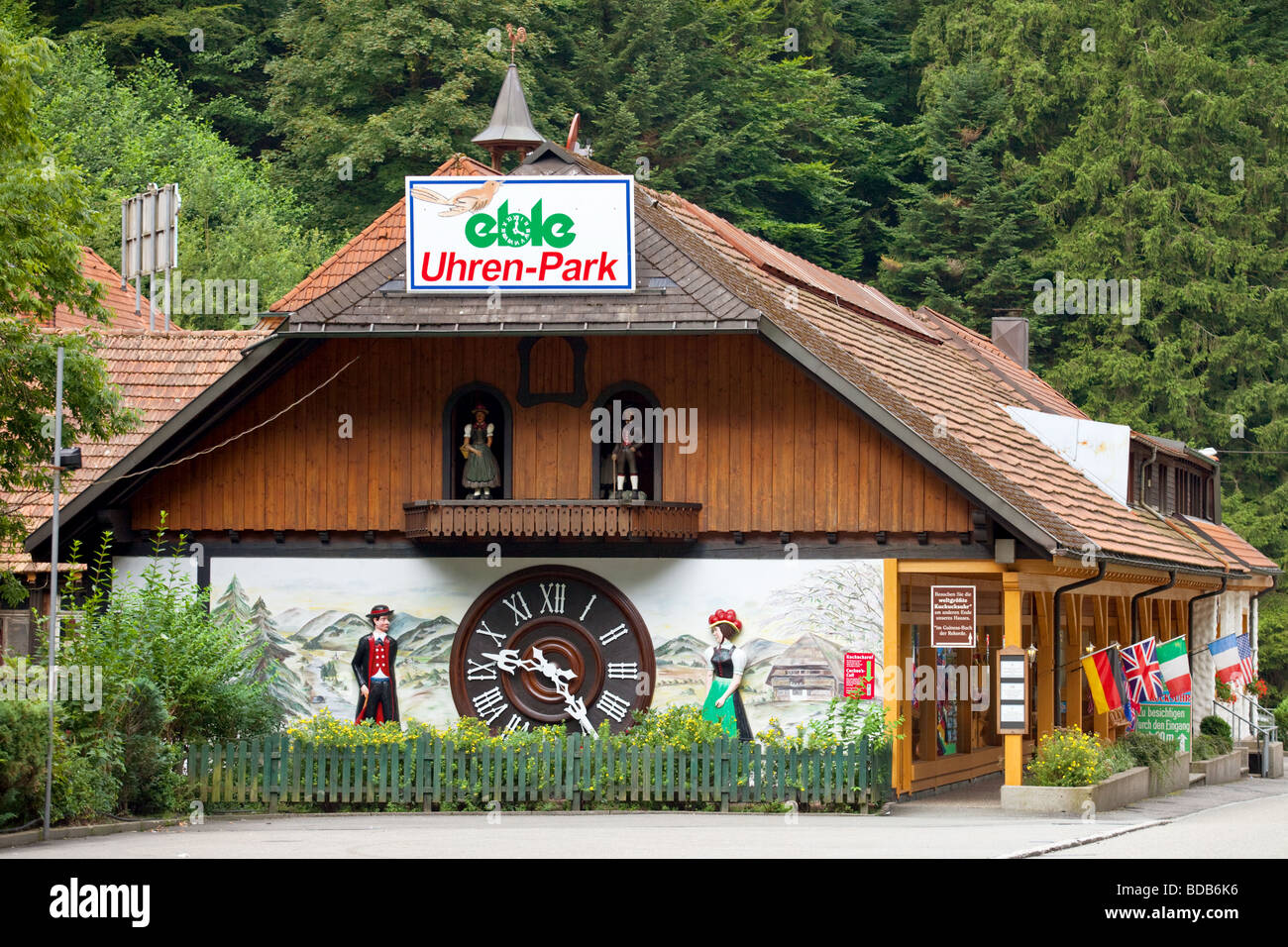 Cuckoo clocks museum and shop with the largest Cuckoo clock in the world in Triberg, Schwarzwald, Germany. Stock Photo
