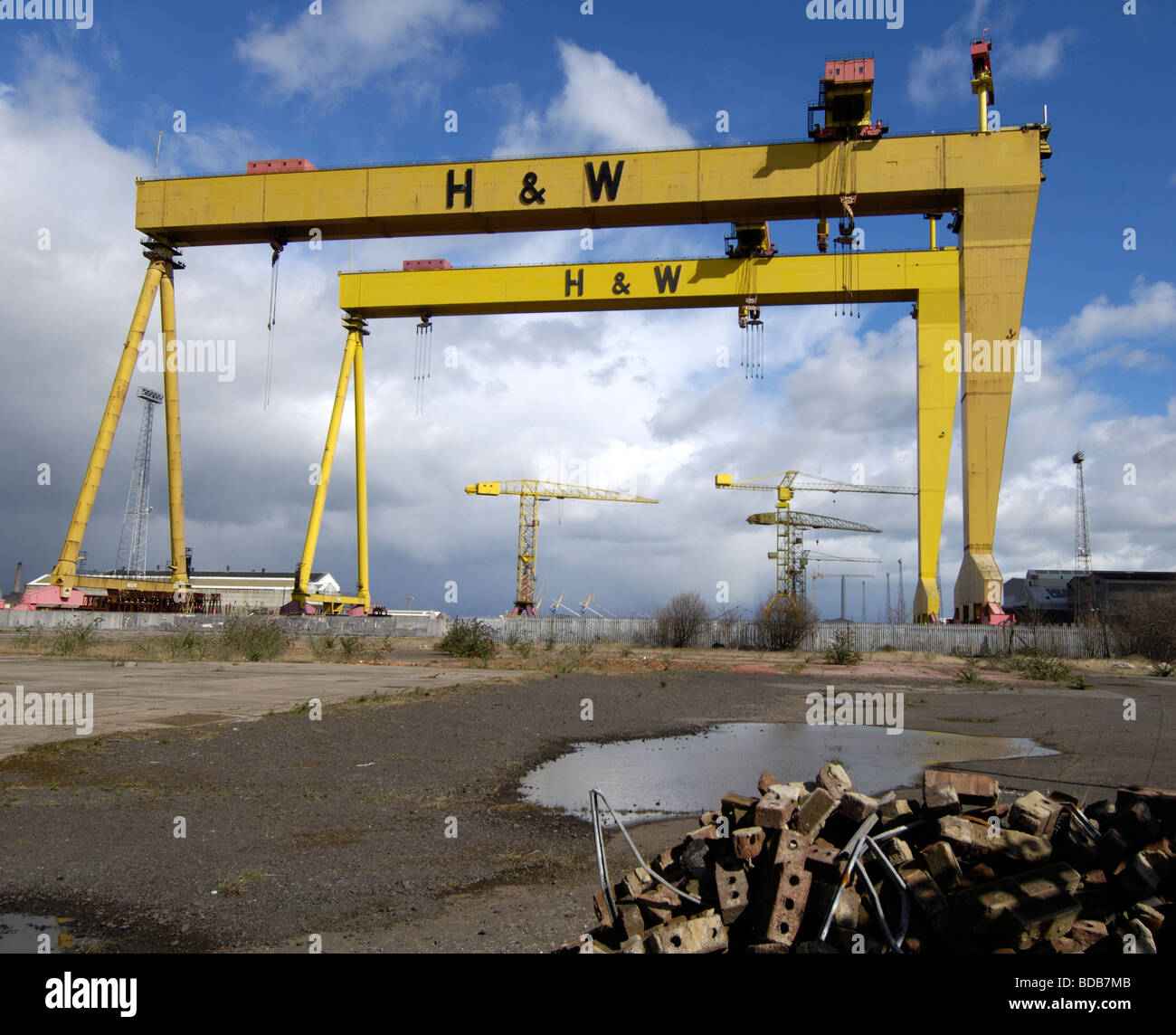 Harland and Wolff shipyard cranes, Samson and Goliath, Belfast