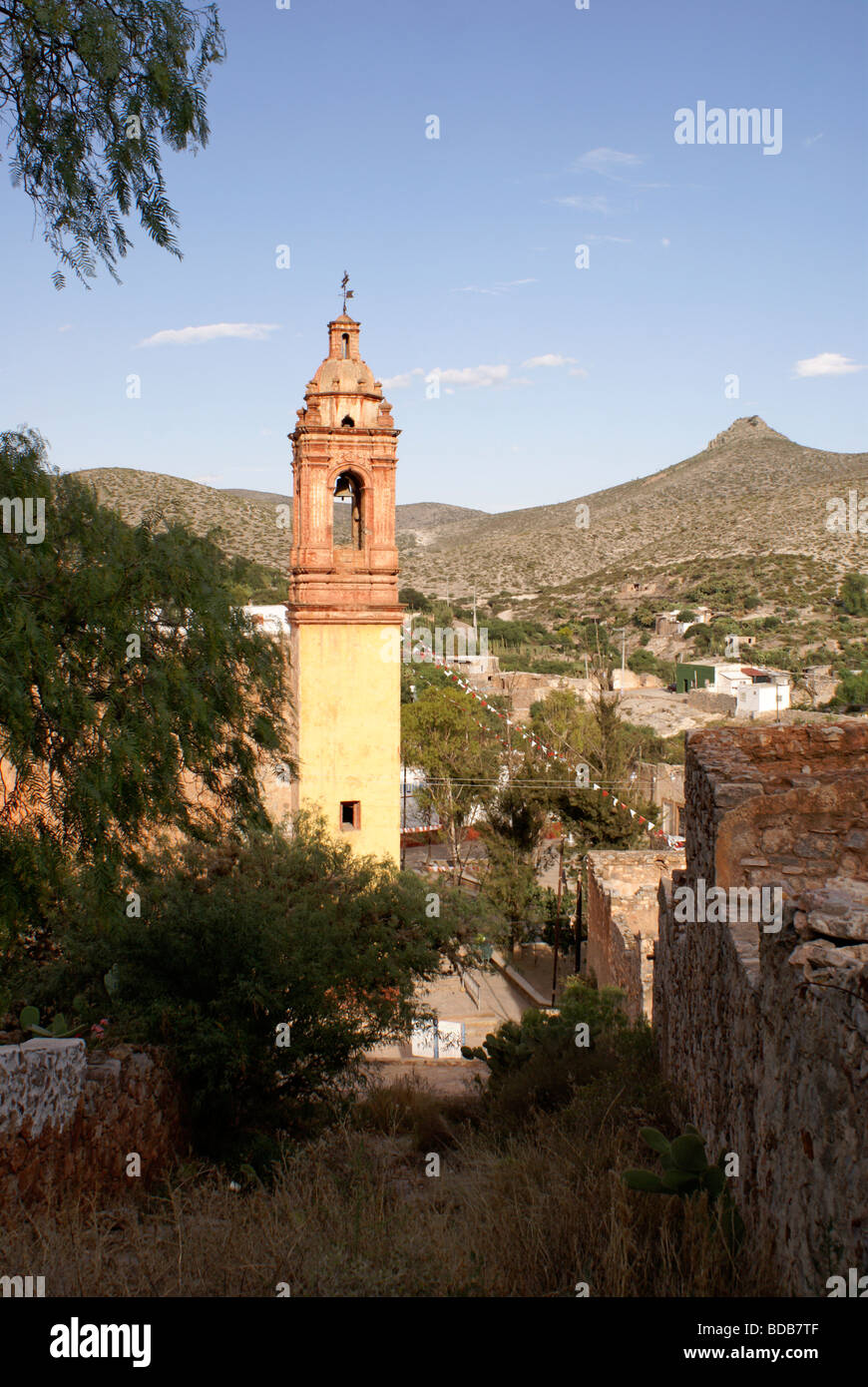 The Spanish colonial mining ghost town of Cerro de San Pedro, San Luis Potosi state, Mexico