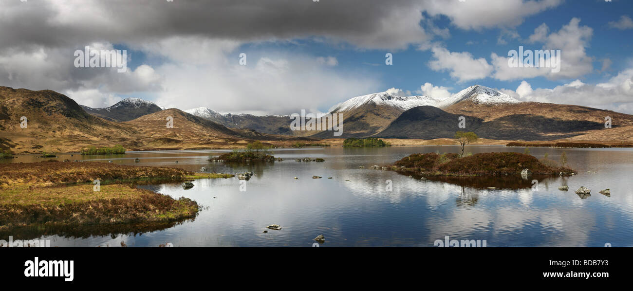 Rannoch Moor early in the morning. Stock Photo