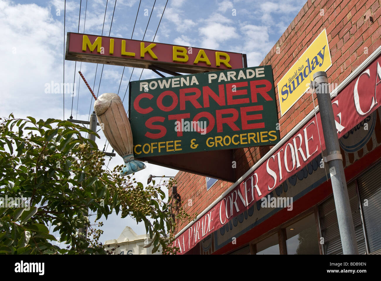 Typical Australian suburban corner store and milk bar in inner city