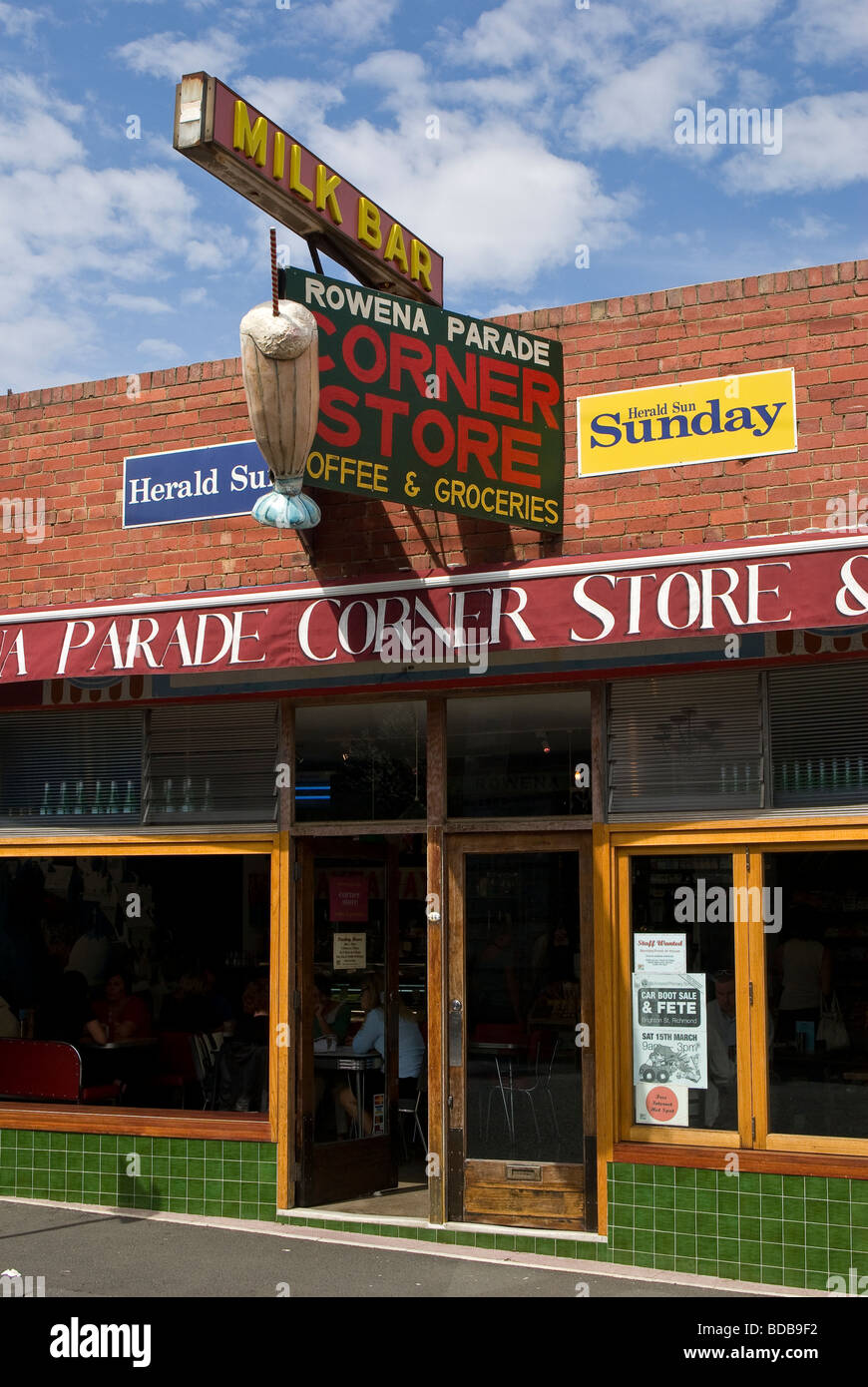 Typical Australian suburban corner store and milk bar in inner city