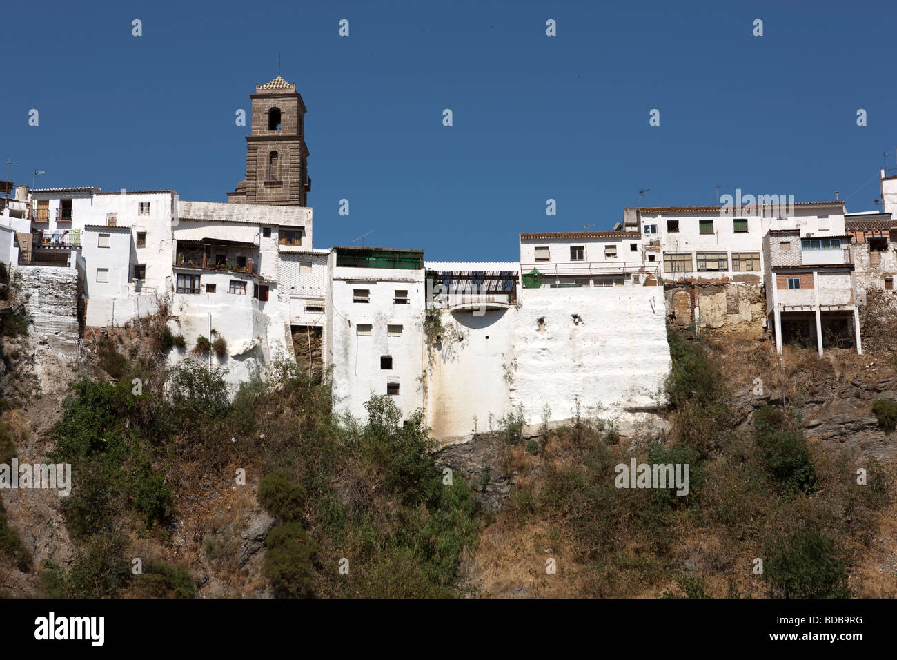 View at the white village Alora. Malaga. Costa del Sol. Andalucia