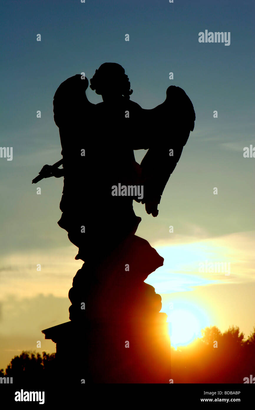 silhouette of angel from Rome Stock Photo