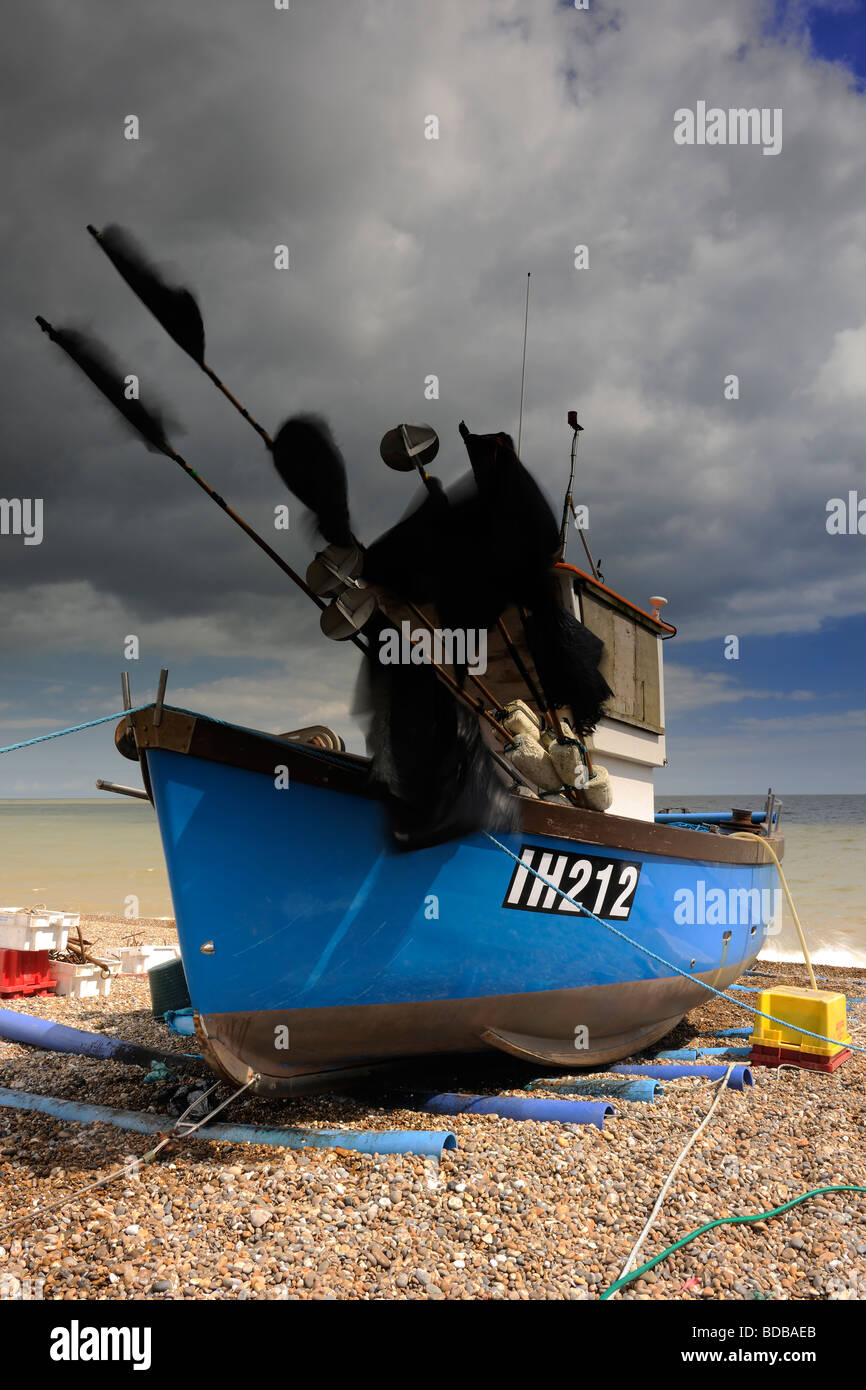 Aldeburgh Beach - Fishing Boat Stock Photo