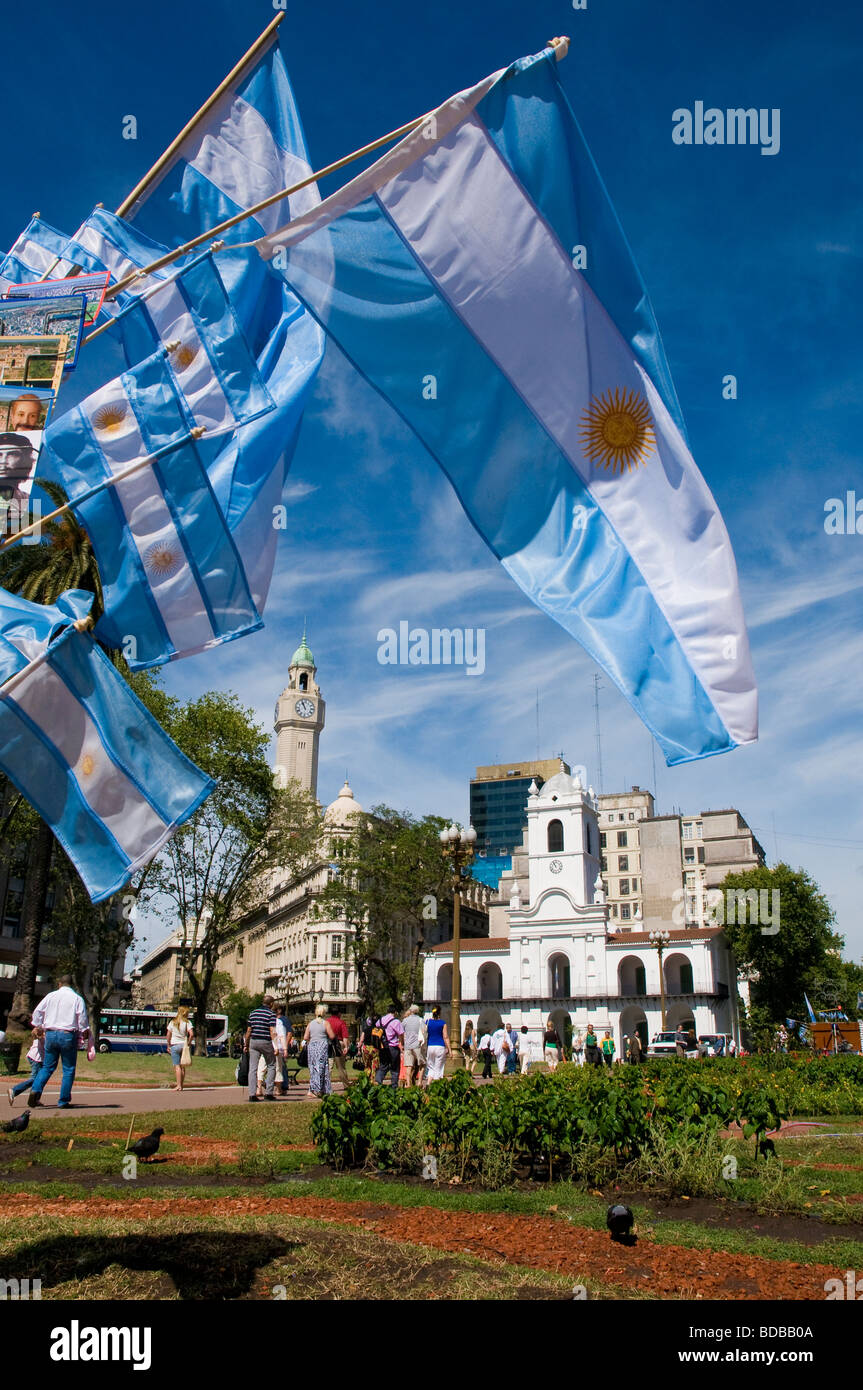 The Cabildo de Buenos Aires as seen from the Plaza de Mayo Stock Photo