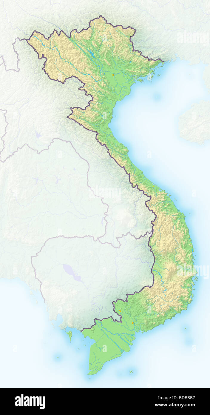 Vietnam Terrain Map