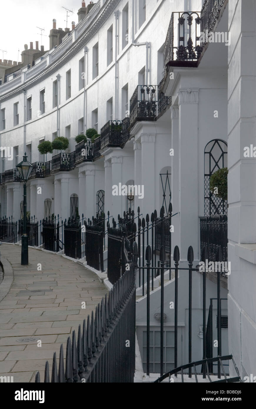 Pelham Crescent London SW7. crescent of houses in South