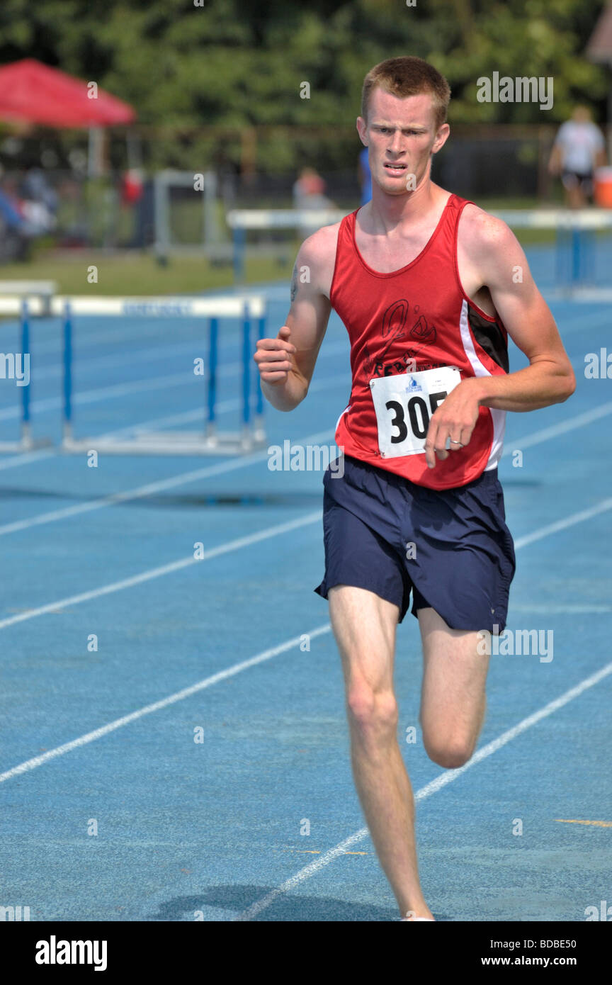 Male runner at the Track and Field competition during the Bluegrass