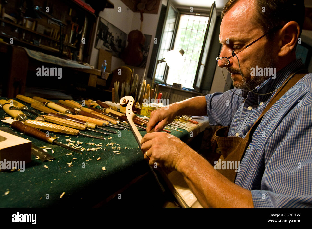 Bissolotti Violin maker Cremona Italy Stock Photo Alamy