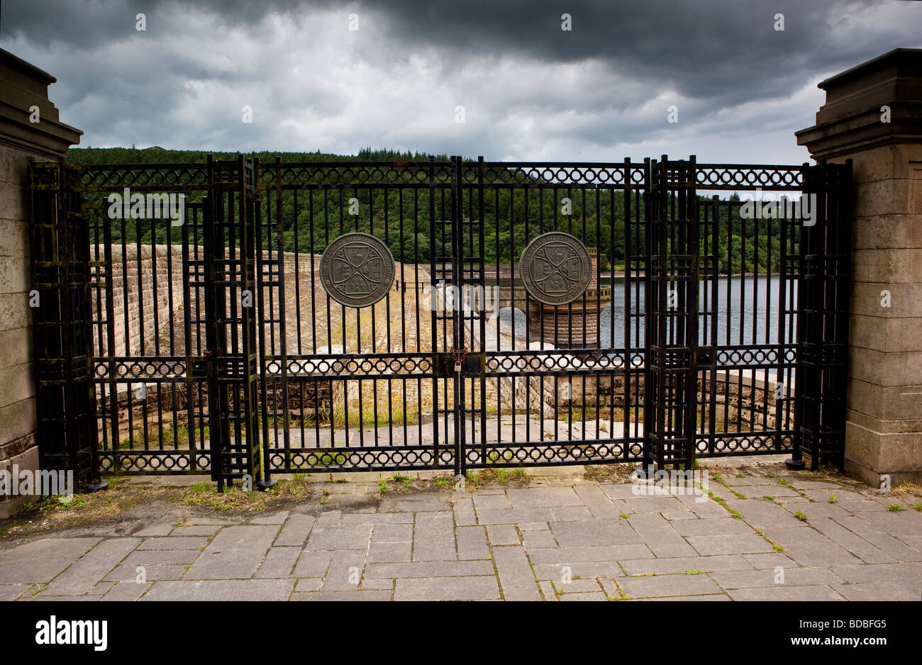 The Gates of Ladybower Reservoir Stock Photo