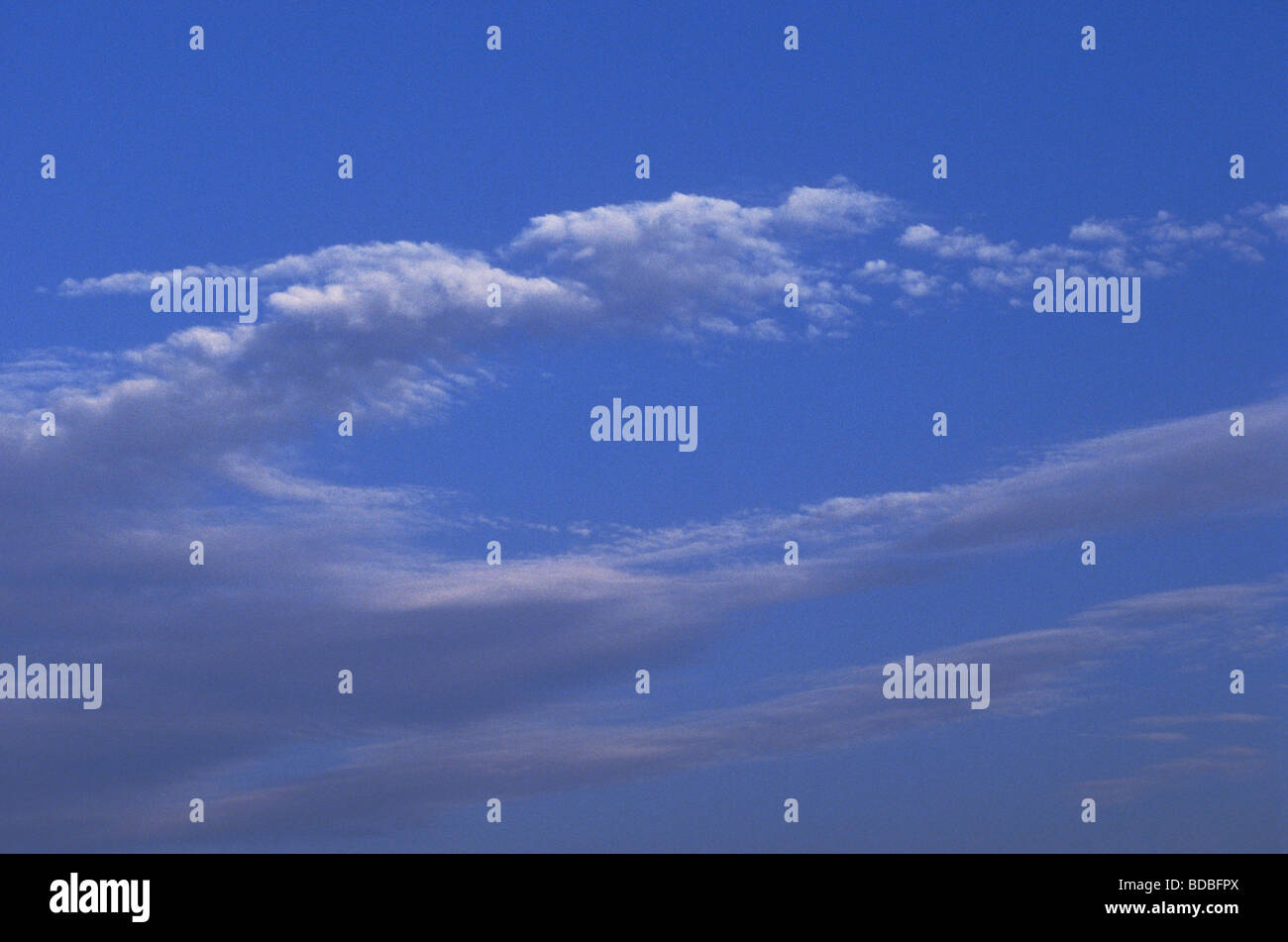 Altostratus Clouds under a Blue Sky Stock Photo