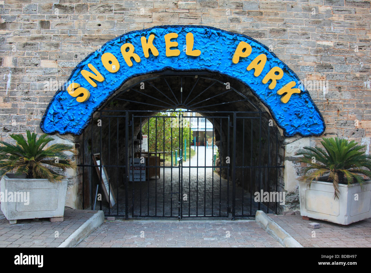 Entrance to Snorkel Park, a beach and snorkeling tourist attraction