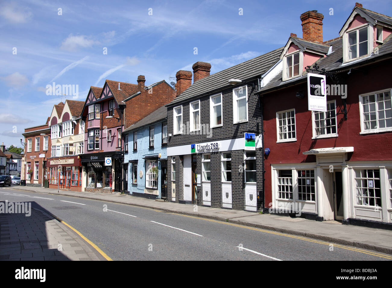 High Street, Great Dunmow, Essex, England, United Kingdom Stock Photo