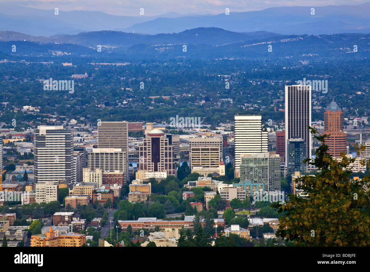 Portland oregon downtown city center hi res stock photography and