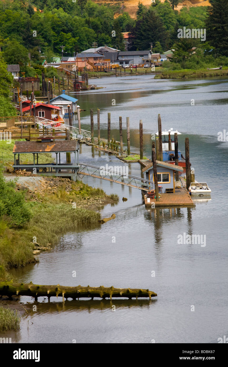 Harbor at Nehalem Oregon on the seacoast Stock Photo