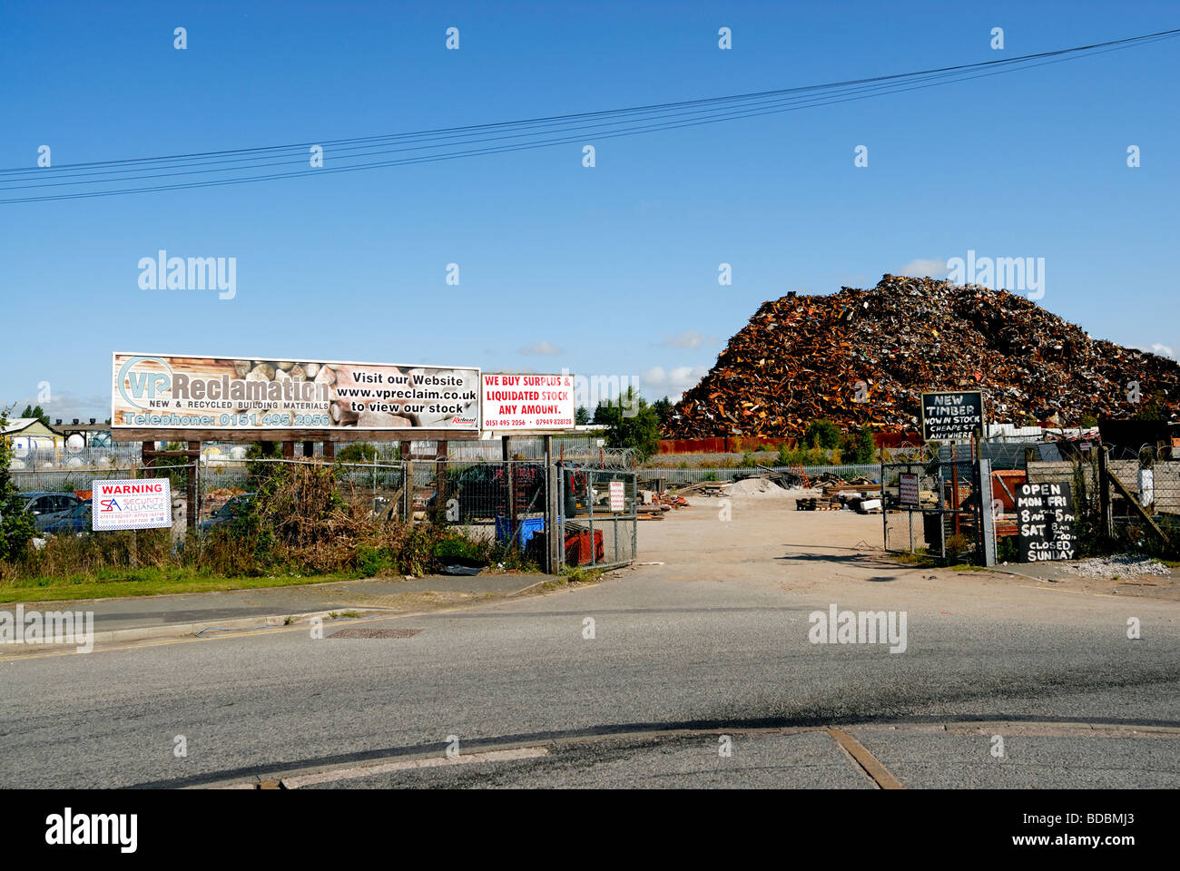 Scrap and recycle yards in Widnes, Cheshire, England Stock Photo Alamy
