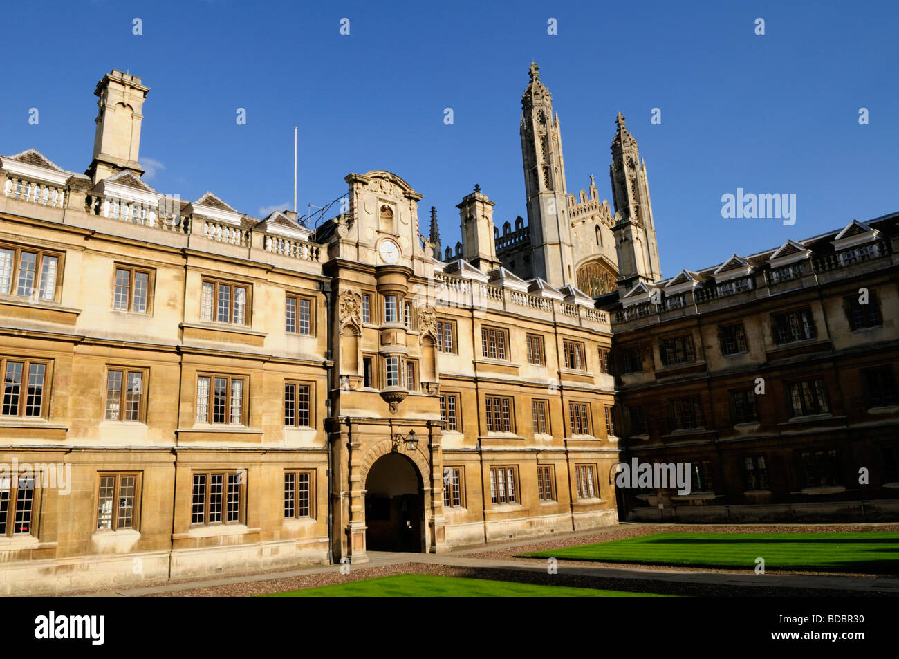 Clare College and Kings College Chapel, Cambridge England UK Stock Photo