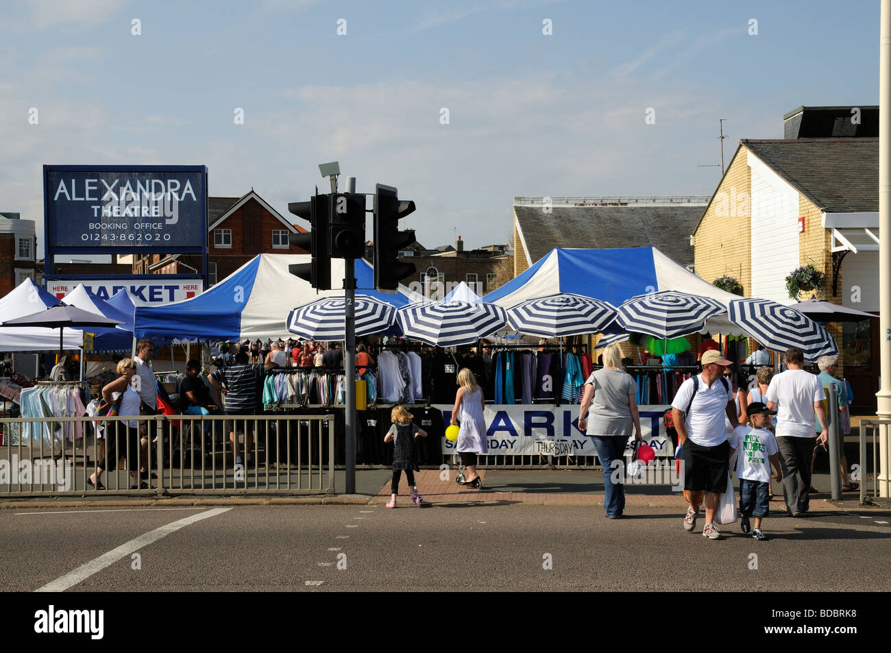 Bognor Regis seaside resort in West Sussex southern England UK Market