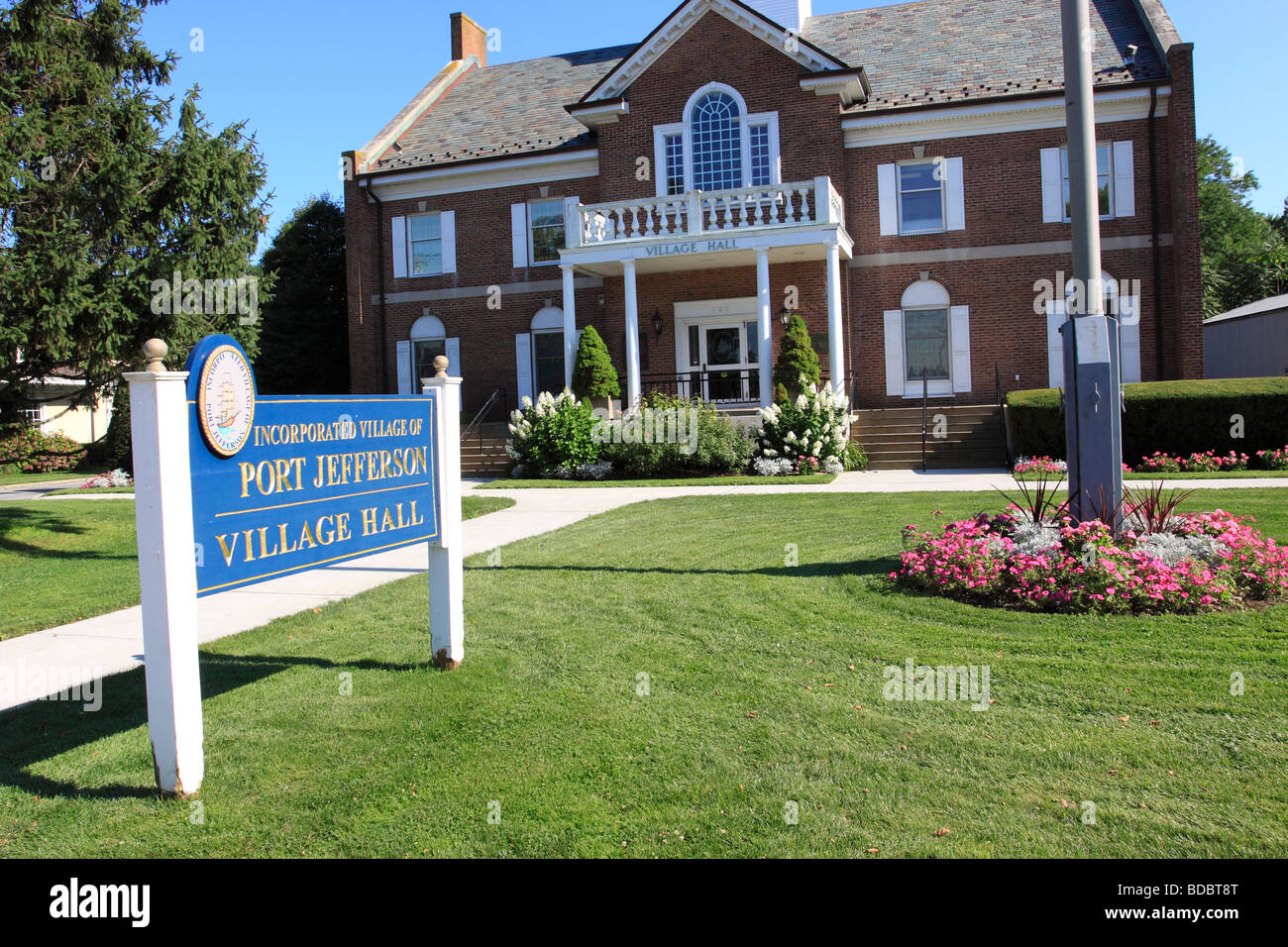 Village hall, Port Jefferson, Long Island NY Stock Photo Alamy