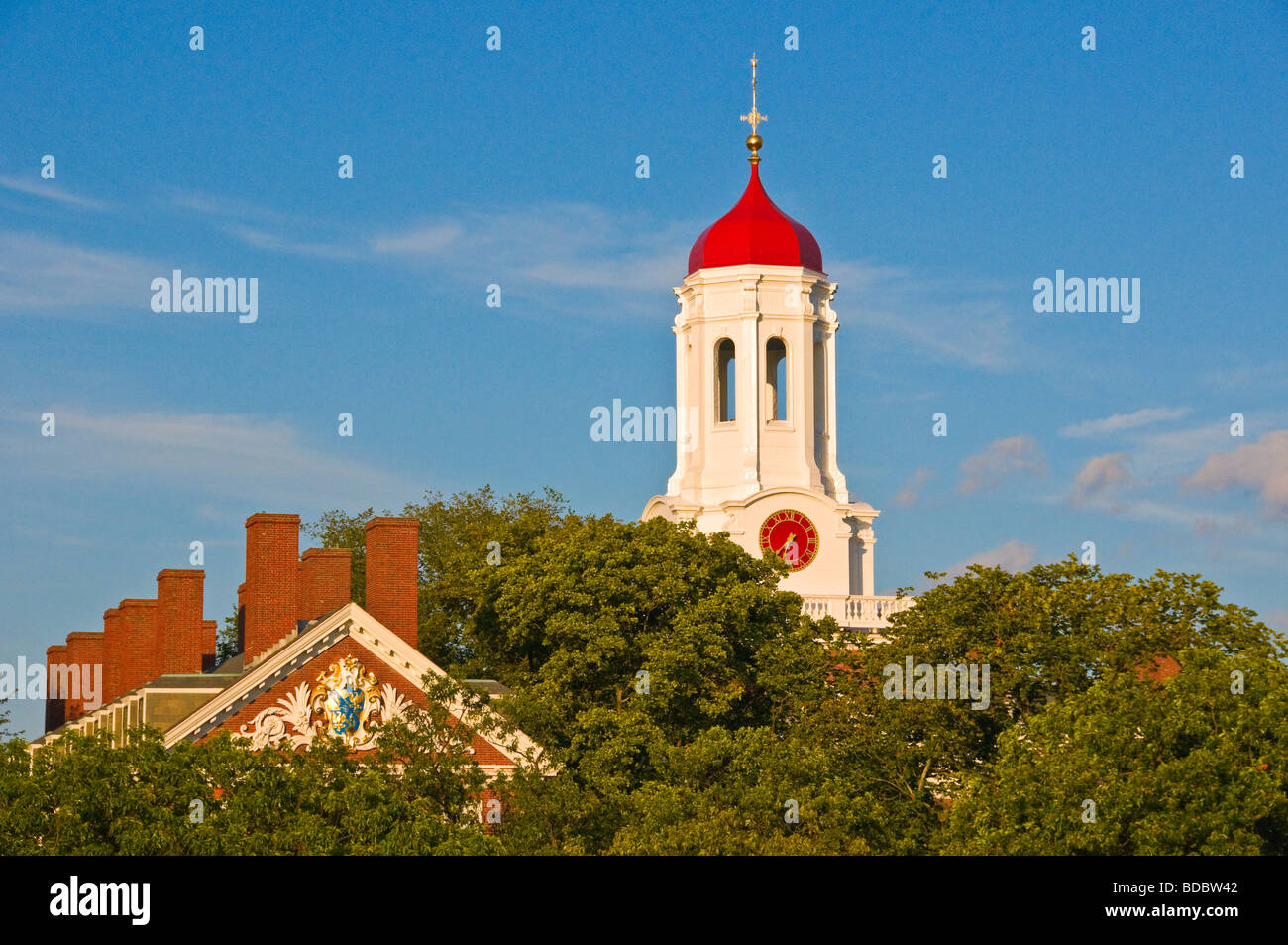 Harvard University Dunster house see from Charles River Stock Photo Alamy