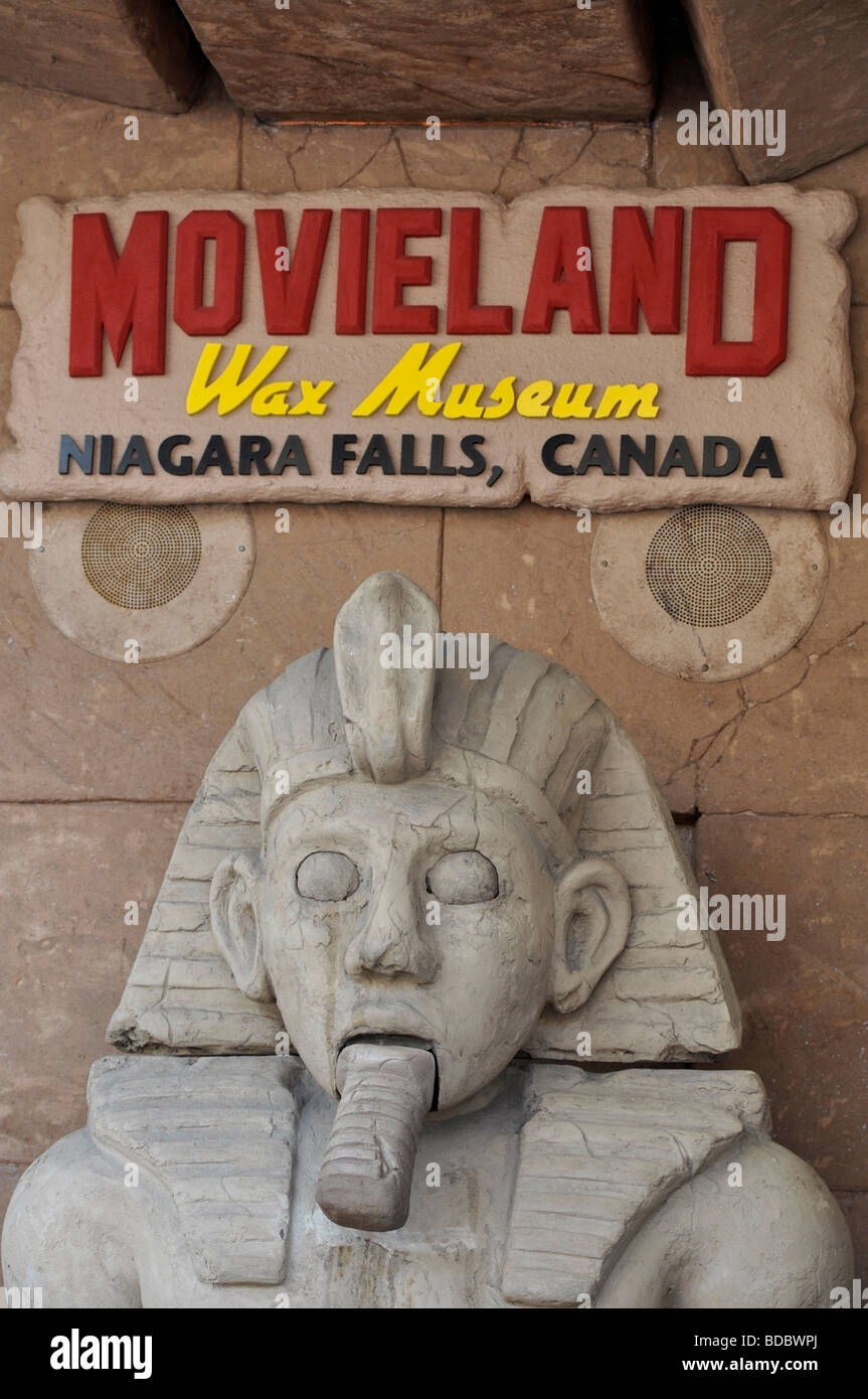 Exterior of Movieland Wax Museum on Clifton Hill, Niagara, Ontario Stock Photo