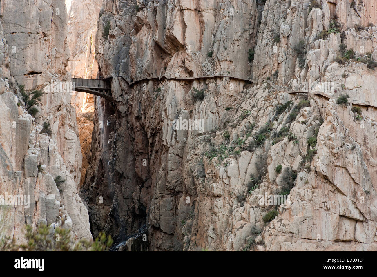 Garganta El Chorro Desfiladero De Los Gaitanes. Costa del Sol. Malaga Province. Spain. Europe Stock Photo