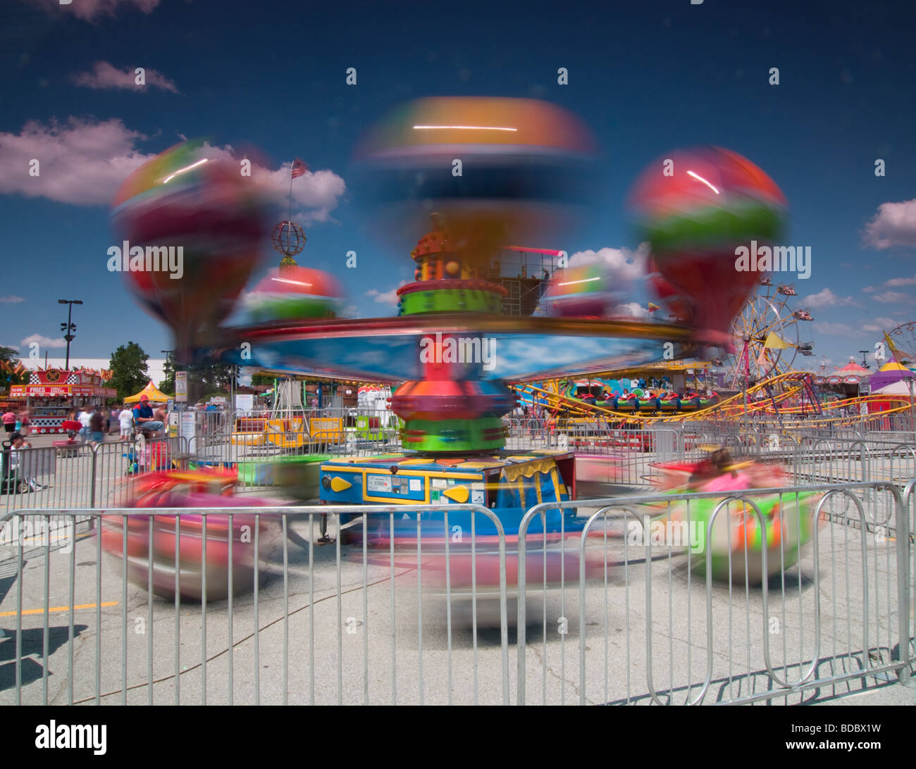 Ohio State Fair Amusement rides Stock Photo