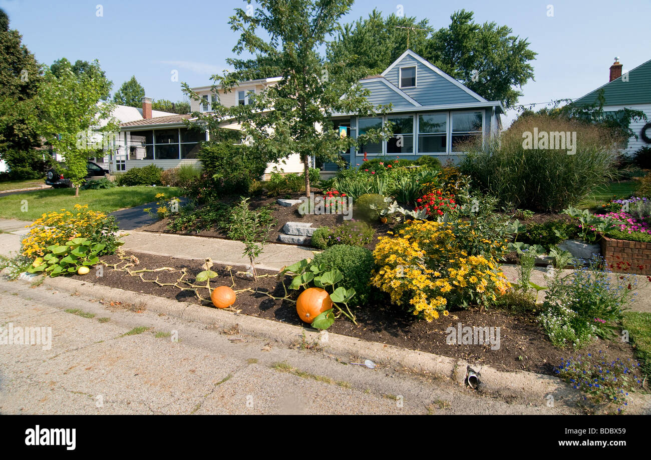 Front yard gardening usa Stock Photo Alamy