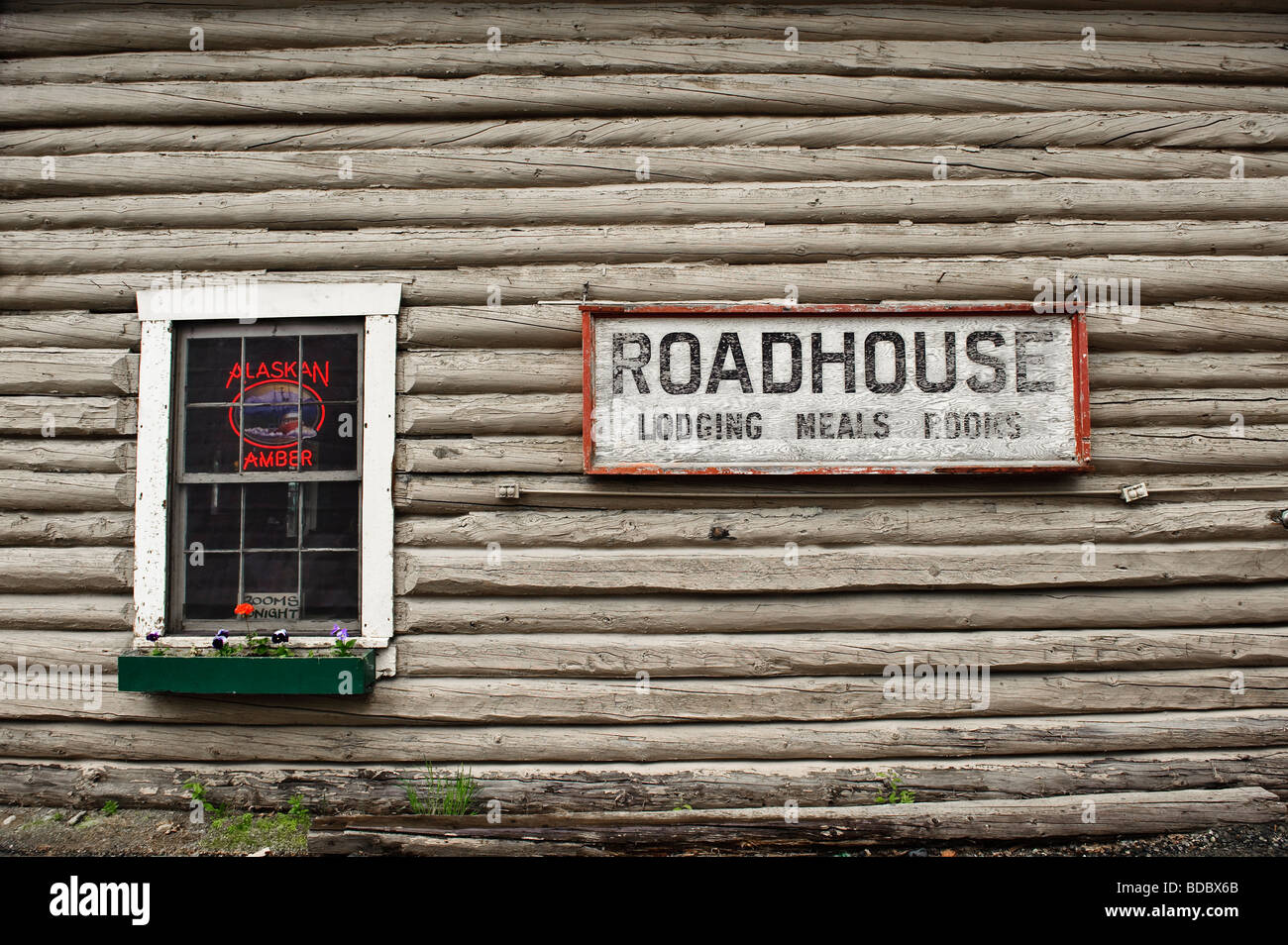 Roadhouse inn & restaurant Talkeetna, Alaska, USA Stock Photo