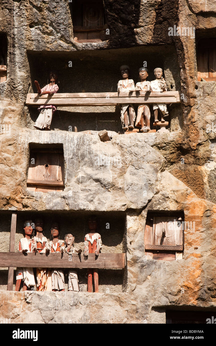 Indonesia Sulawesi Tana Toraja Lemo traditional tau tau effigies of