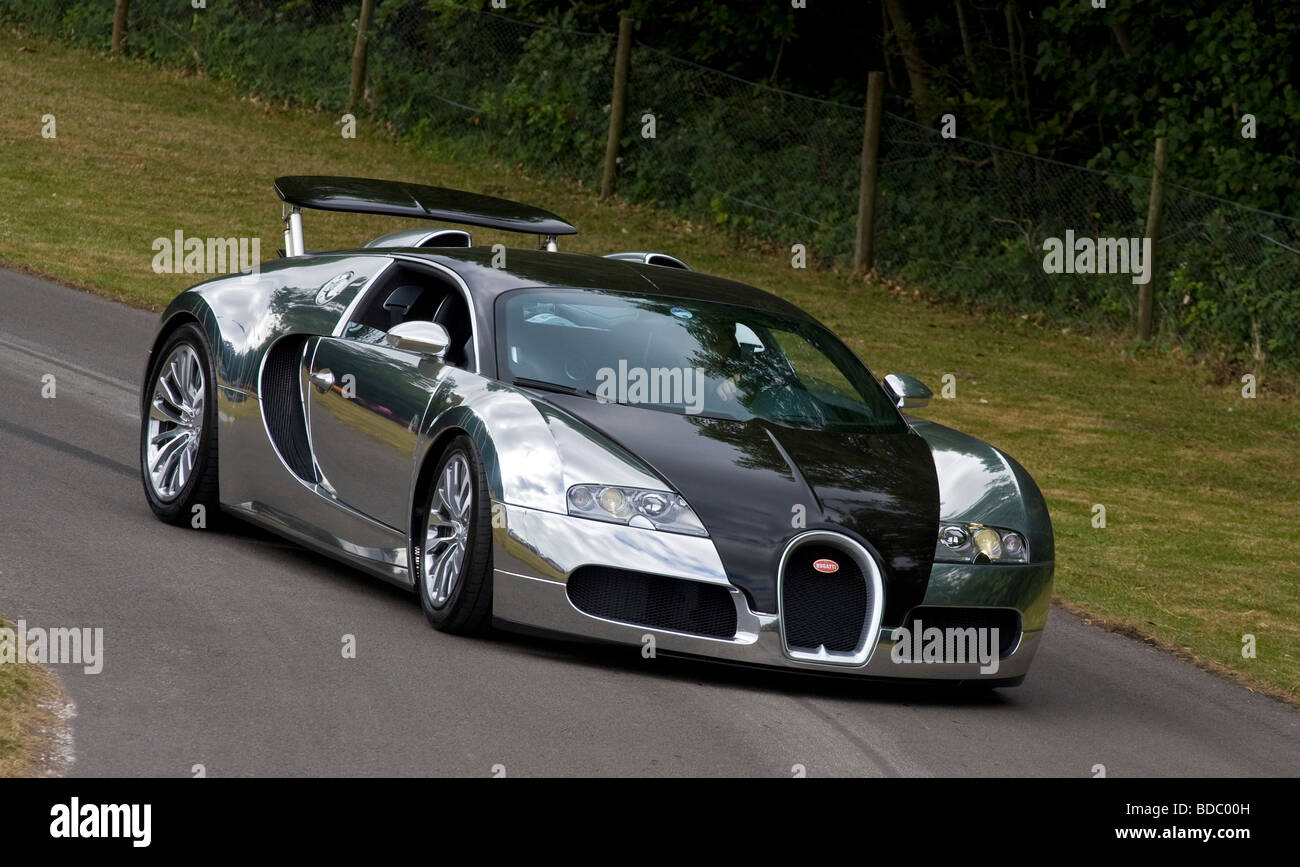 2009 Bugatti Veyron Pur Sang on the hillclimb at the Goodwood Festival of Speed, Sussex, UK. Stock Photo