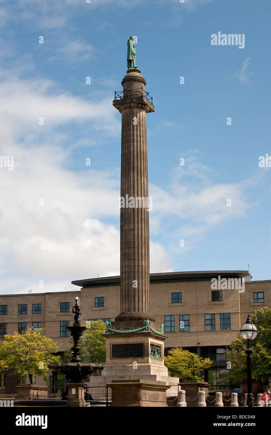 Statue of the Duke of Wellington on a column outside St Hall in
