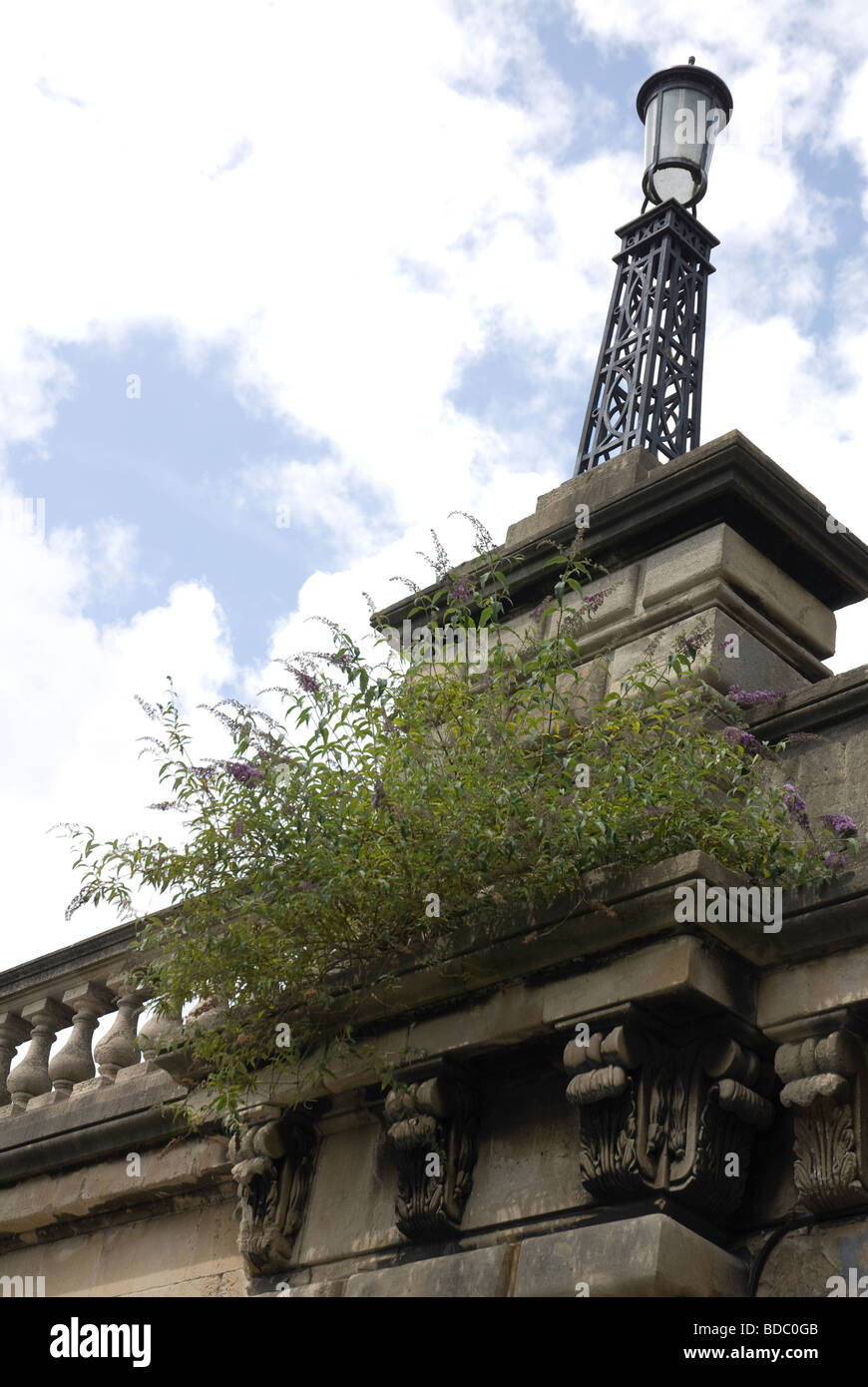 Lamp post on North Parade Bridge Bath Spa Somerset Stock Photo Alamy