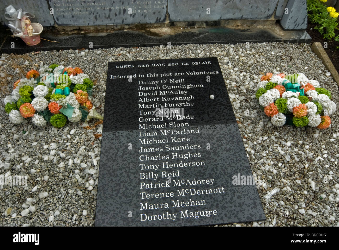 IRA VOLUNTEERS MEMORIAL GRAVEYARD/BELFAST Stock Photo