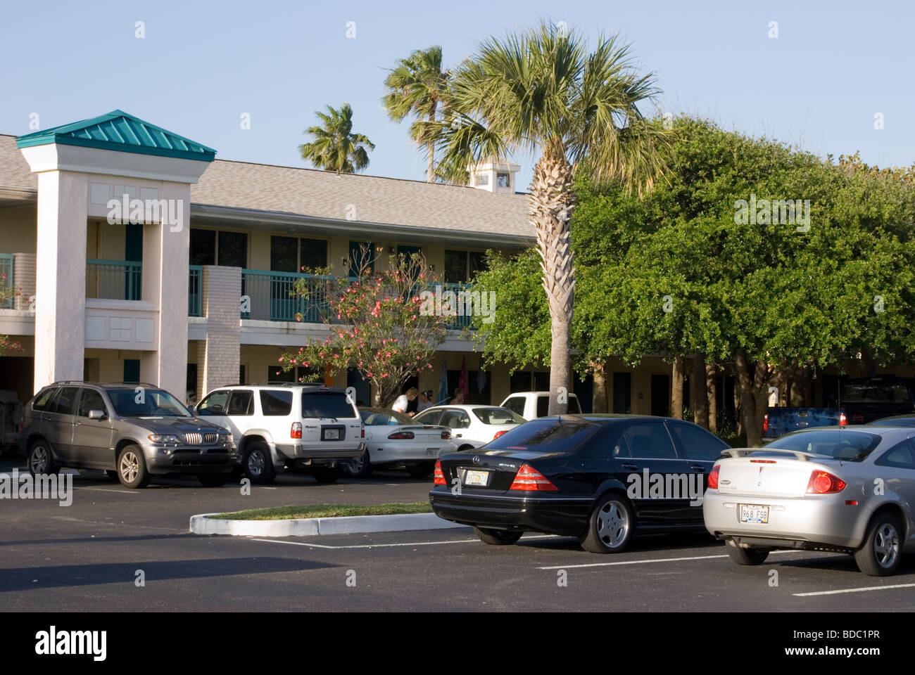 Parking lot at Holiday Inn, Cocoa Beach, Florida Stock Photo Alamy