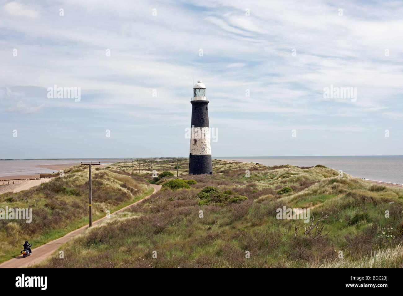 Disused lighthouse Spurn Point, East Yorkshire, England Stock Photo Alamy