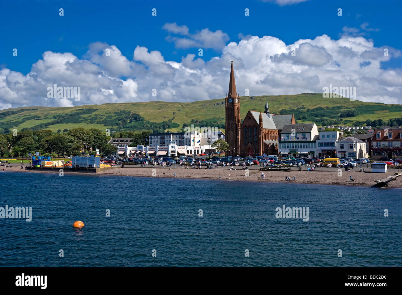 Sea front view of Largs in Ayrshire western Scotland Stock Photo - Alamy