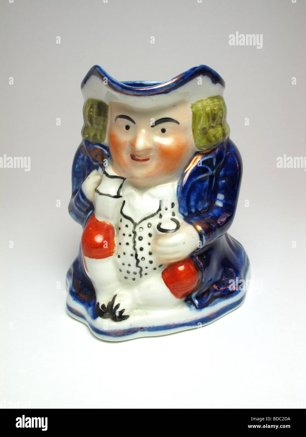 Antique Staffordshire pottery Toby jug Stock Photo