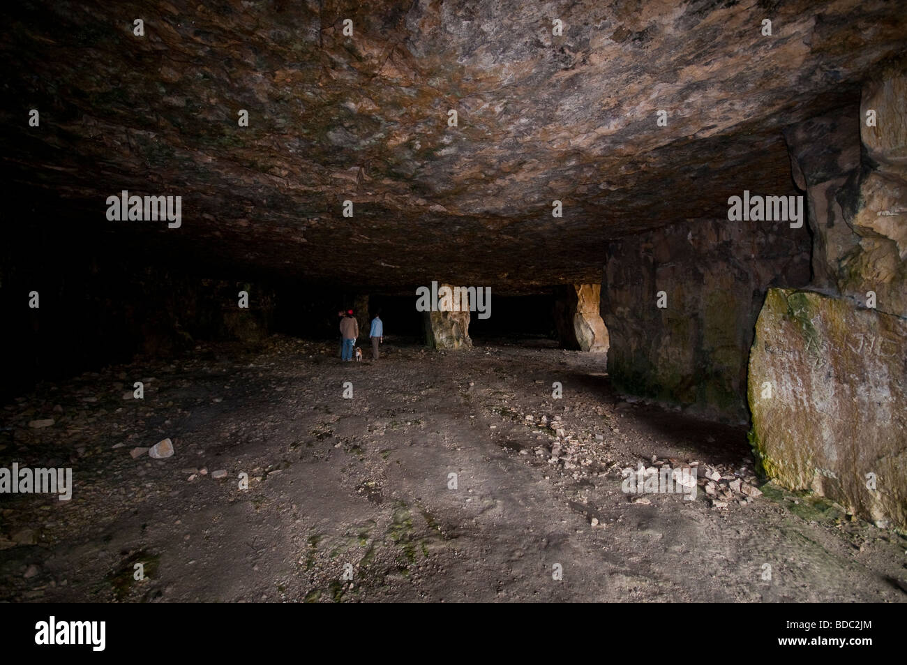 Caves at Winspit stone quarry near Worth Matravers on the Isle of