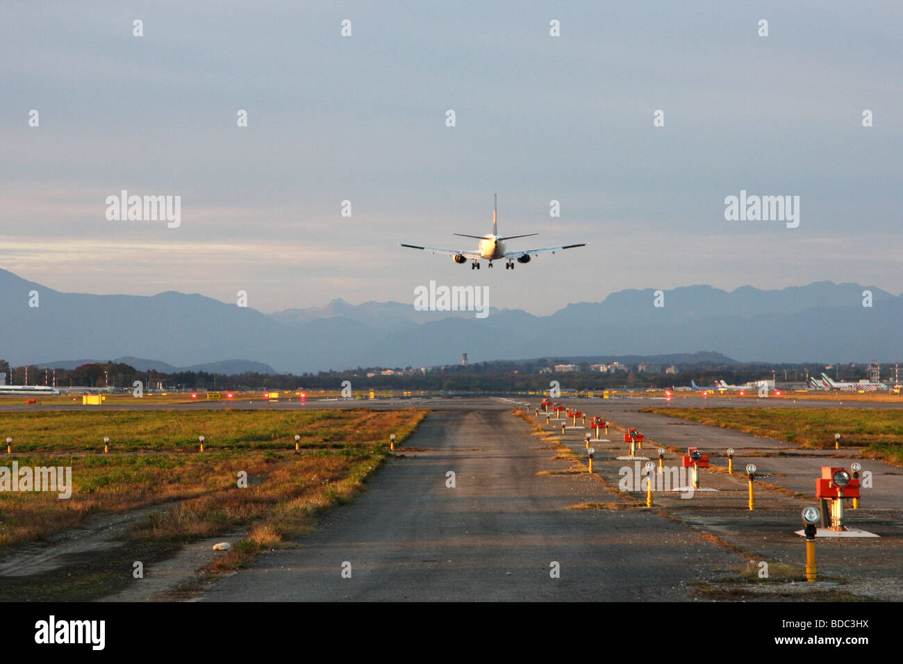 Landing Malpensa airport Milan Italy Stock Photo - Alamy