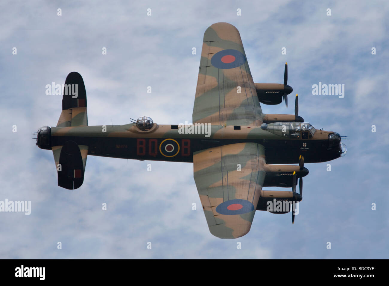 Avro Lancaster Bomber Stock Photo