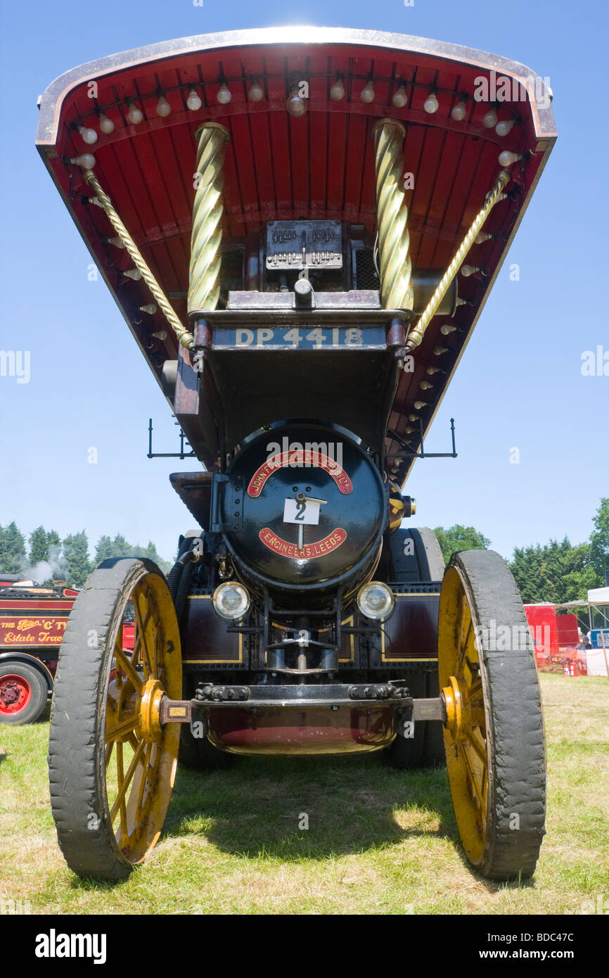 Front view of 1916 John Fowler traction engine Stock Photo