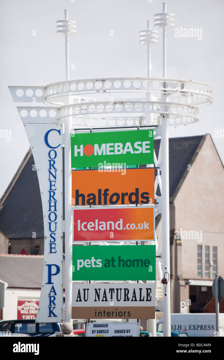 A retail park in Barrow in Furness, Cumbria, UK Stock Photo Alamy