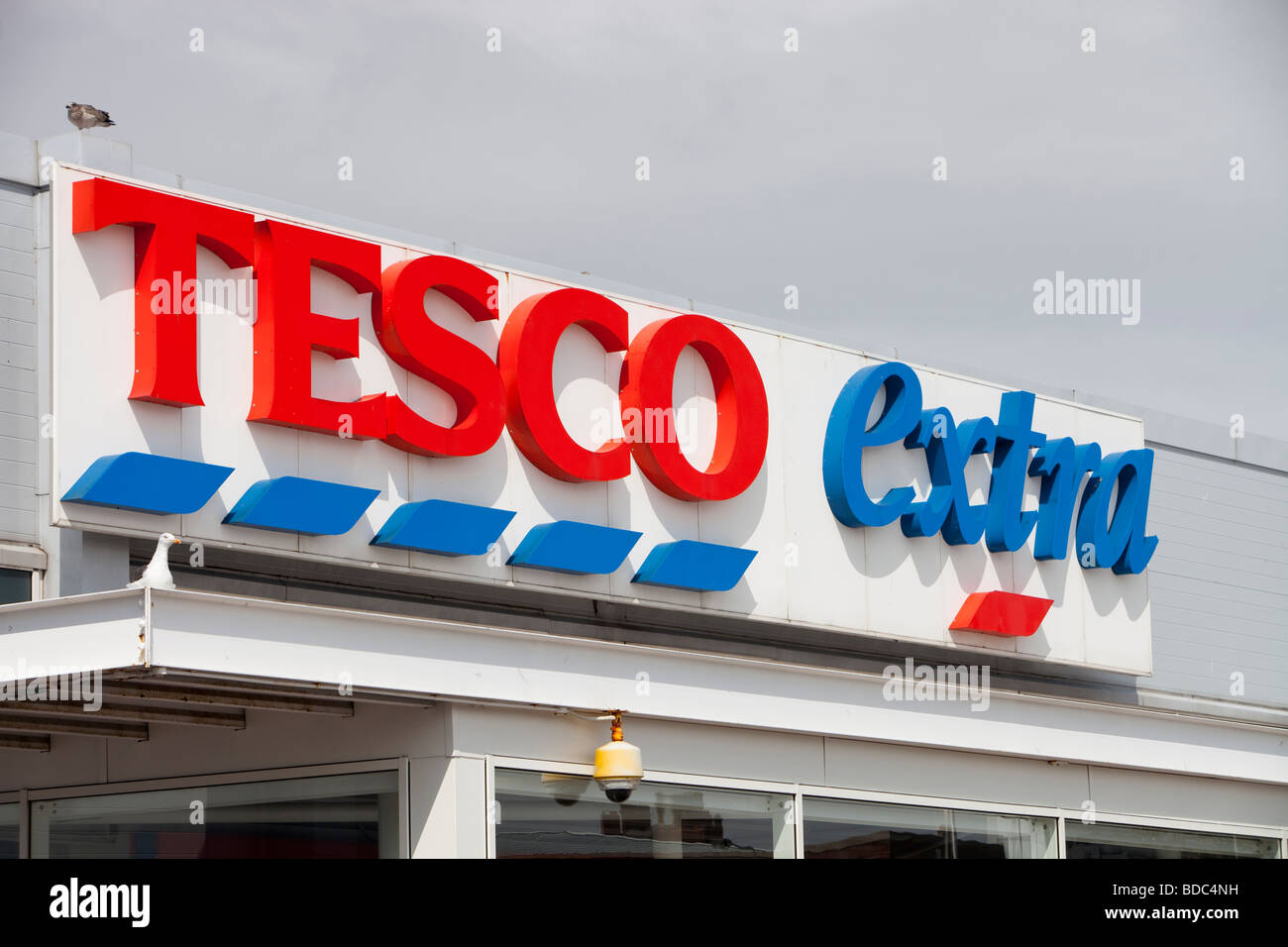 A Tesco Extra supermarket in Barrow in Furness, Cumbria, UK Stock Photo