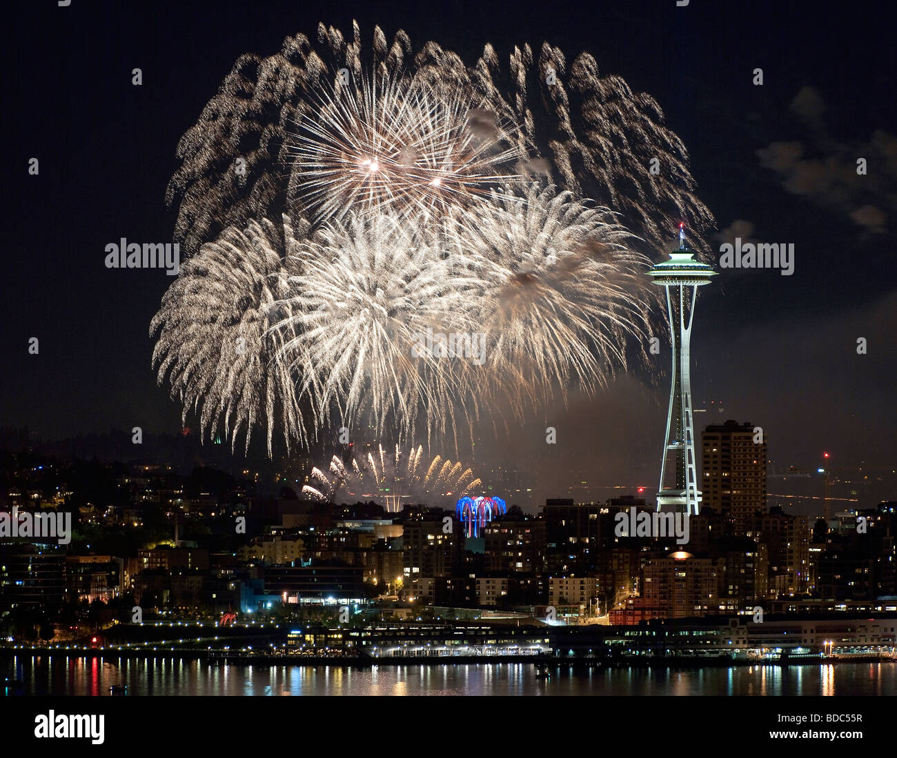 'Seattle waterfront on July 4th' Stock Photo