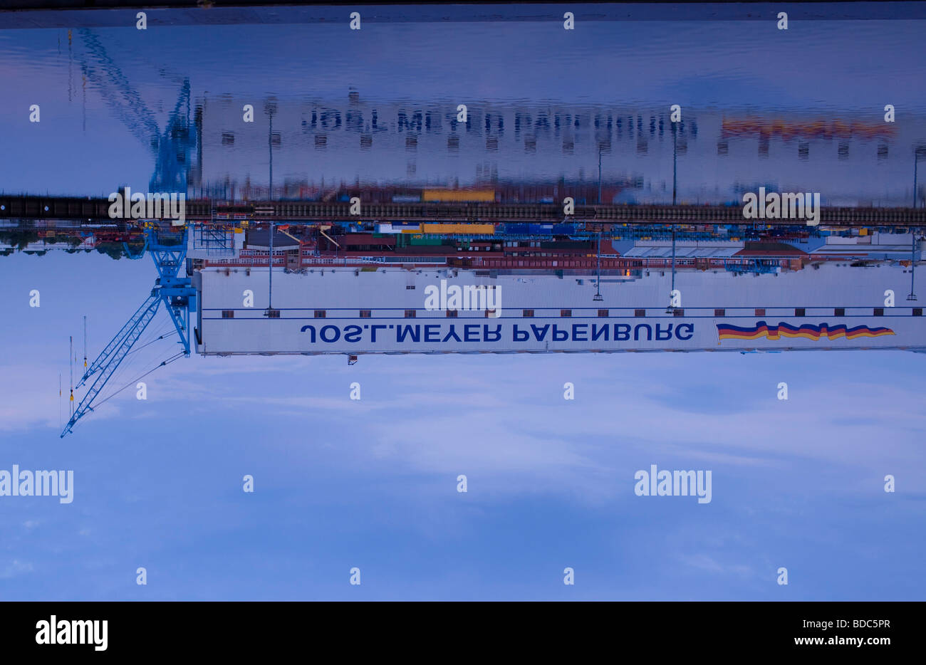 Meyer dockyard in Papenburg Stock Photo