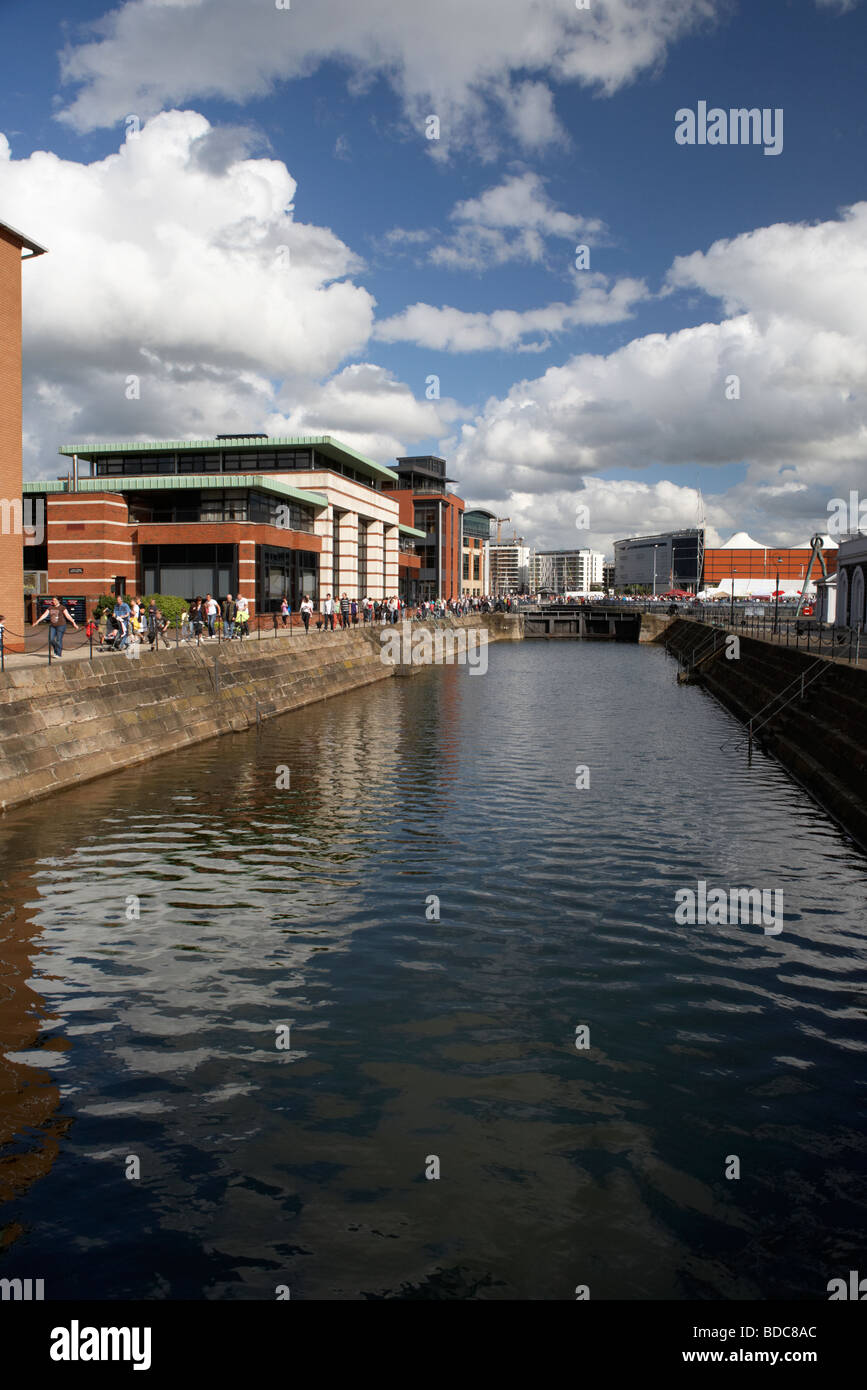 modern office buildings at renewed clarendon dock port of belfast belfast northern ireland uk