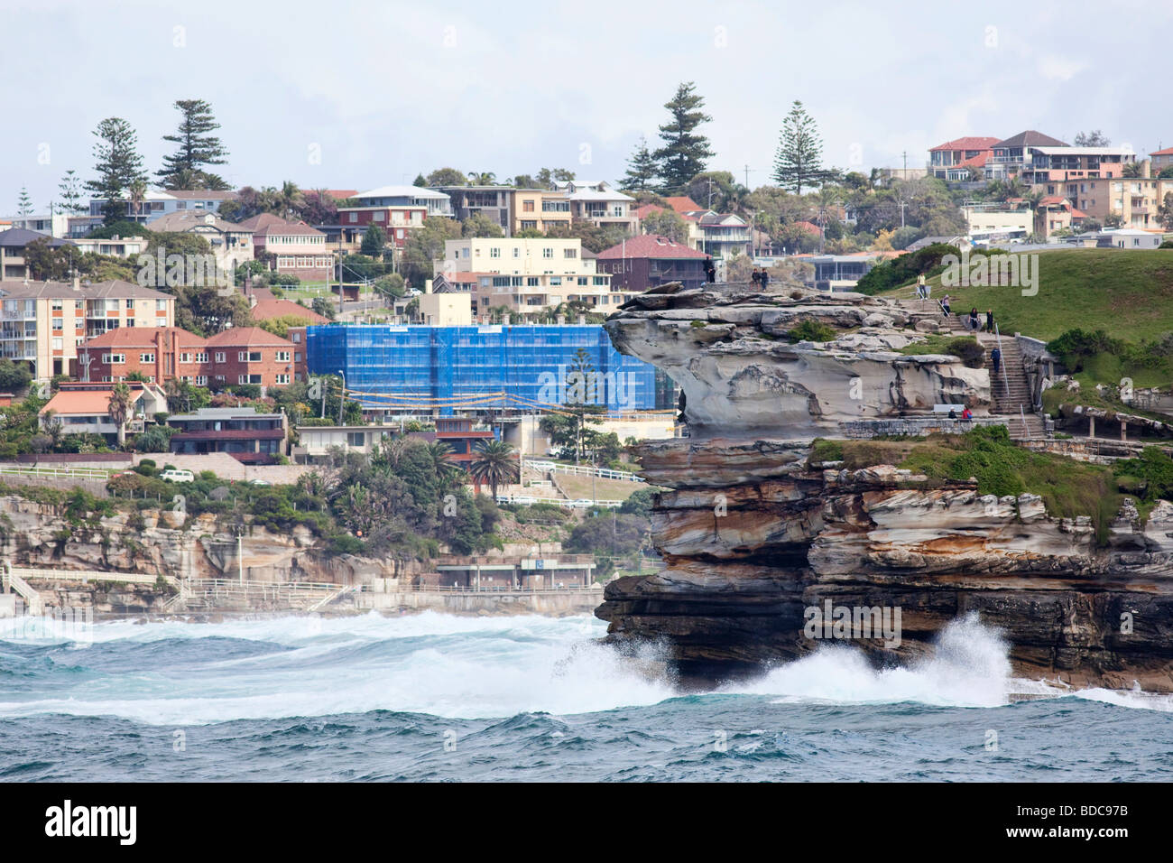 Property on the Sydney coast facing the harbour Stock Photo Alamy